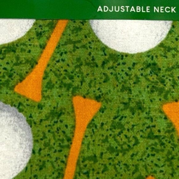 Barbecue Apron Golf Theme Adjustable Cotton Green Unisex Adult Men One Size NEW - Picture 7 of 16